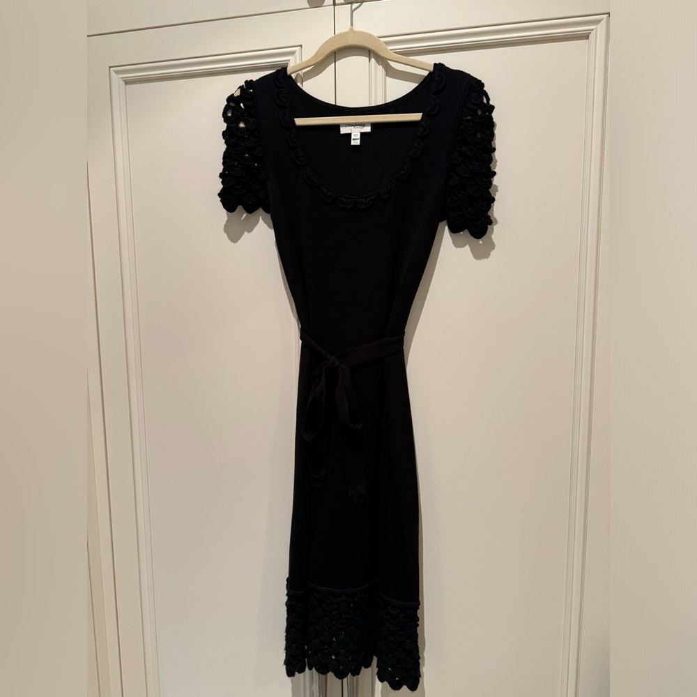 Temperley London Crocheted sleeve silk